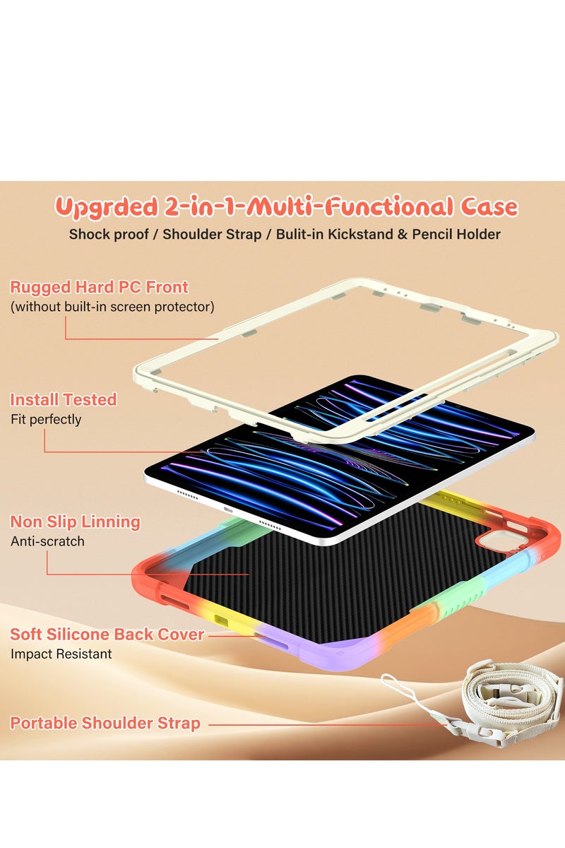 Compatible with Pro11-Air4-Air5 Protective Case with erfly Wing Stand, 3D Heavy Duty Rugged Shockproof Full Body Protection Tablet Case (Suitable for Kids) - Image 4
